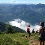 Hikers in the Mountains to Sound Greenway